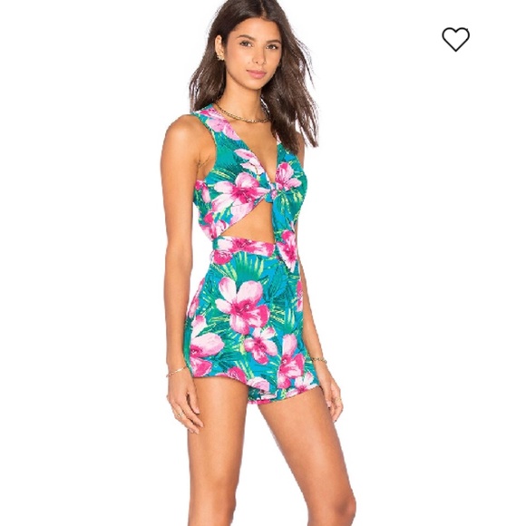 🌺🌴🐠 SHOW ME YOUR MUMU NANTUCKET ROMPER IN LADY LUAU 🌺🌴🐠 - Picture 1 of 6